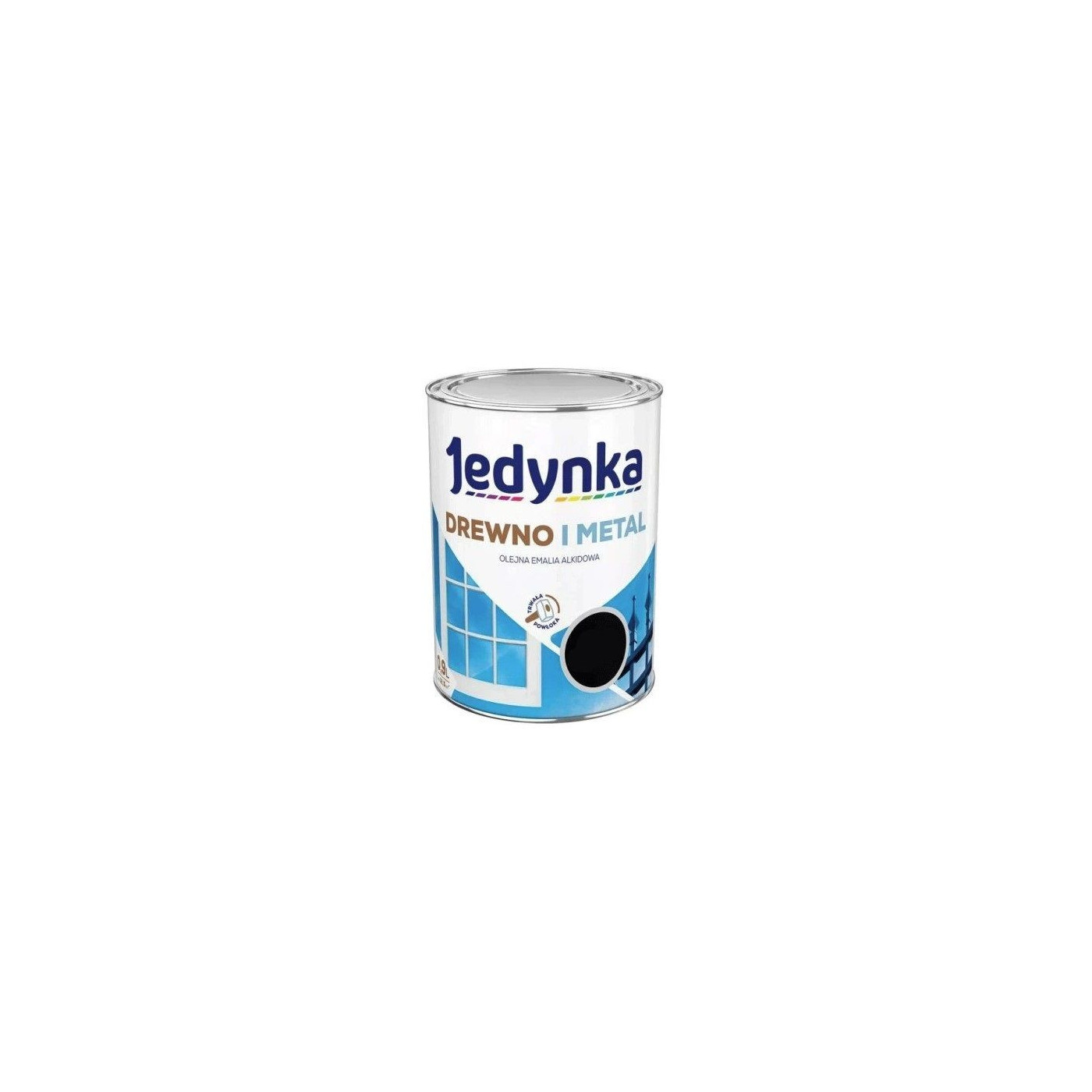 Farba Drewno I Metal Czarny 0,9L Jedynka