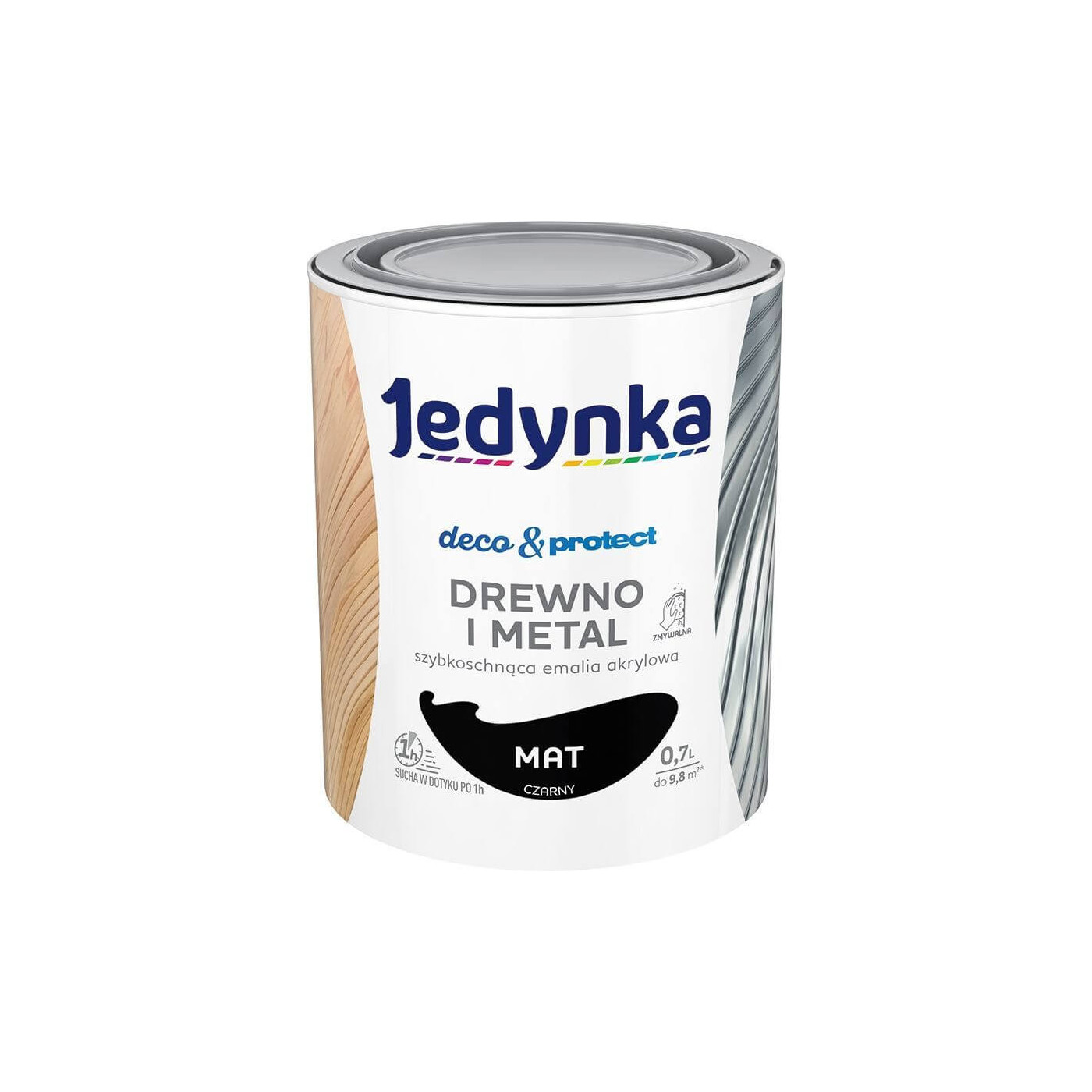 Farba Deco & Protect Drewno I Metal Czarny Mat 0,7L Jedynka-Tikkurila