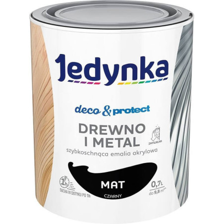Farba Deco & Protect Drewno I Metal Czarny Mat 0,7L Jedynka-Tikkurila