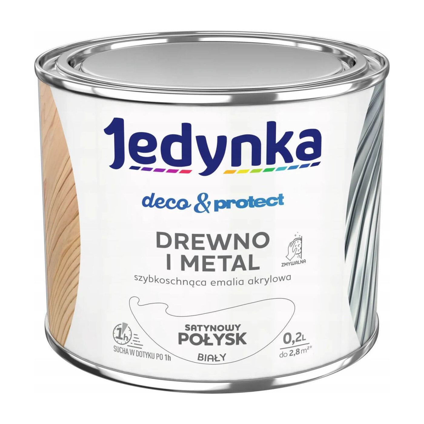 Farba Deco & Protect Drewno I Metal Biały Połysk 0,2L Jedynka-Tikkurila