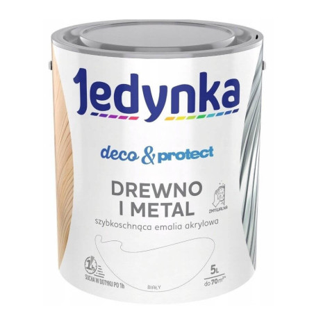 Farba Deco & Protect Drewno I Metal Biały Połysk 5L Jedynka-Tikkurila