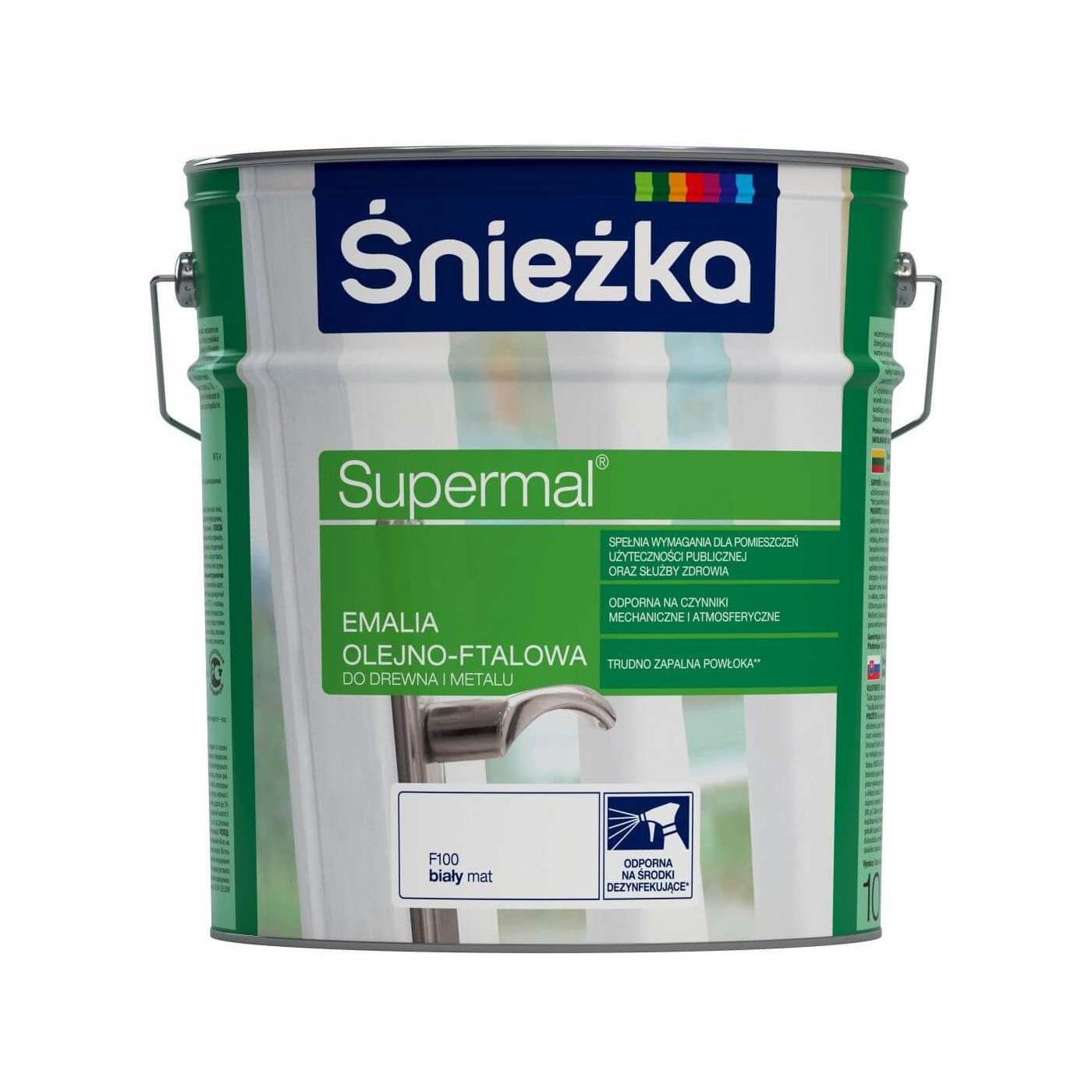 Emalia Olejno-Ftalowa Supermal Biały Mat 5L Śnieżka