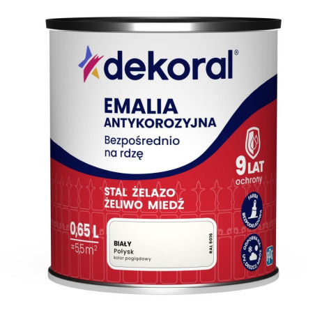 Emalia Antykorozyjna Biały 0,65L Dekoral