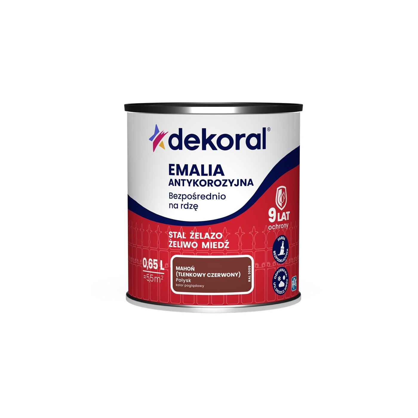 Emalia Antykorozyjna Mahoń 0,65L Dekoral