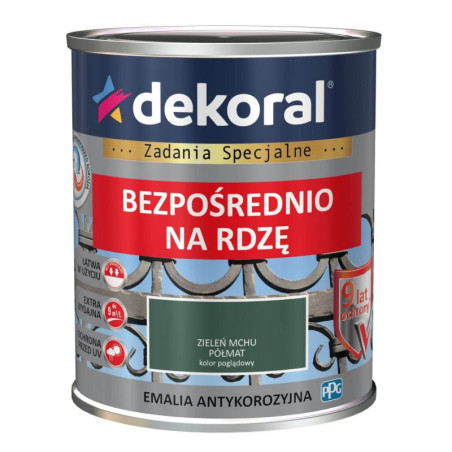 Emalia Antykorozyjna Zieleń Mchu Półmat 0,65L Dekoral