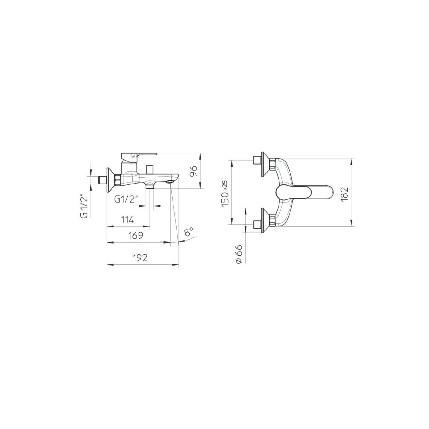 Bateria Wannowa Ścienna Italo 91101510 Palazzani