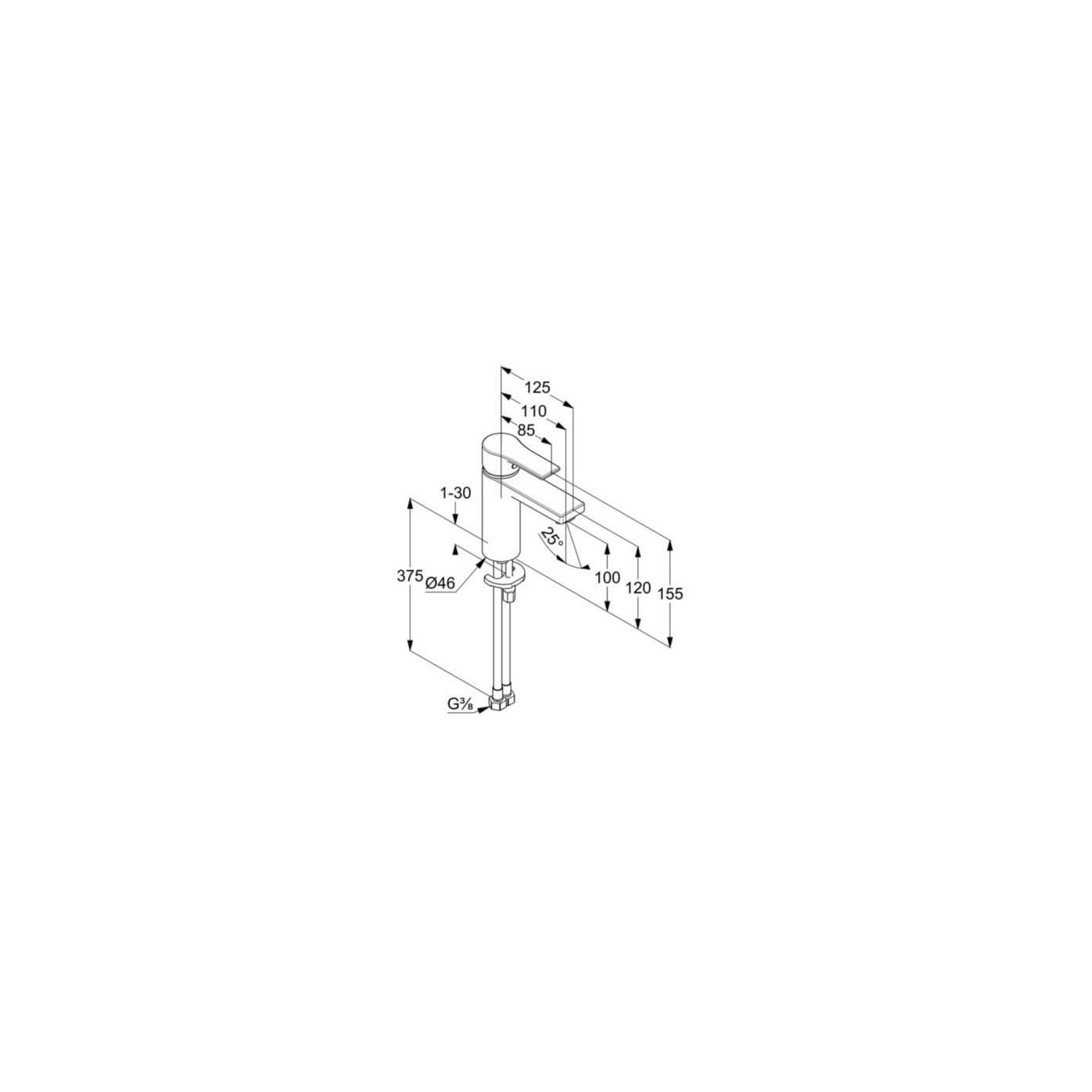 Bateria Umywalkowa Zenta SL 100 482920565 Kludi