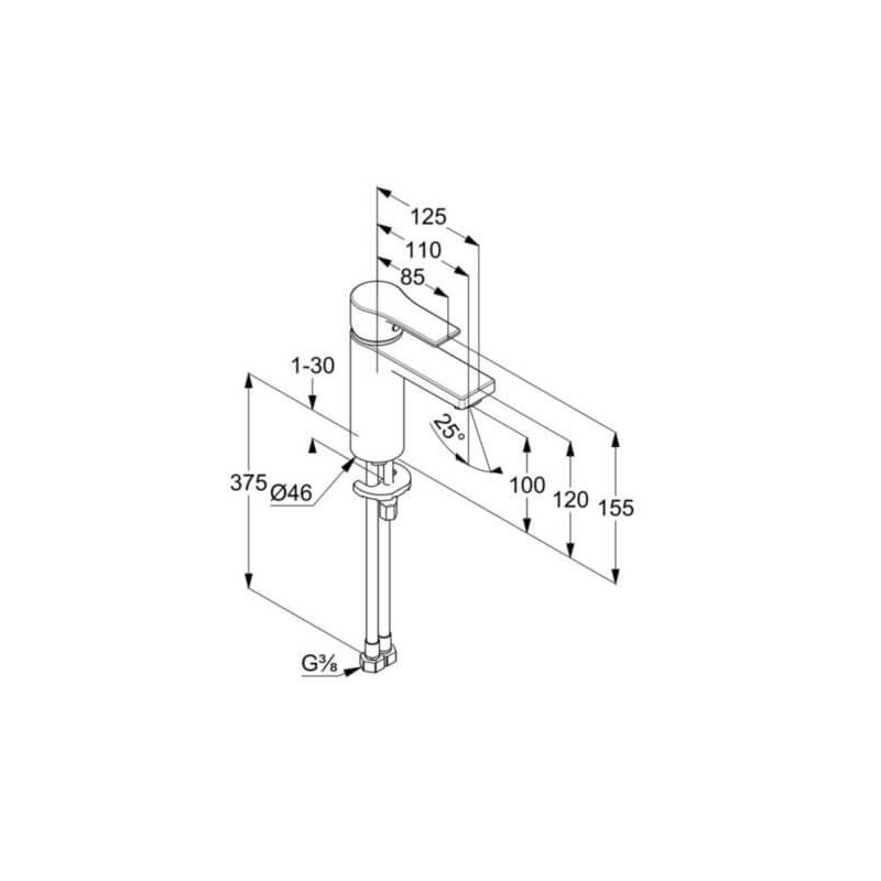 Bateria Umywalkowa Zenta SL 100 482920565 Kludi