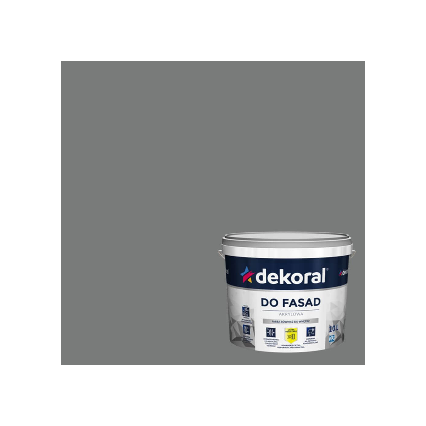 Farba Akrylowa Do Fasad Polinit Grafit 1L Dekoral