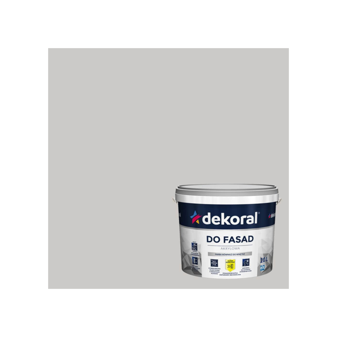 Farba Akrylowa Do Fasad Polinit Popielaty 5L Dekoral