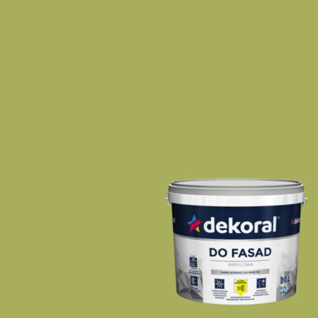 Farba Akrylowa Do Fasad Polinit Zielony Oliwkowy 5L Dekoral