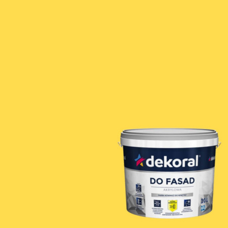 Farba Akrylowa Do Fasad Polinit Żółty Ciepły 5L Dekoral