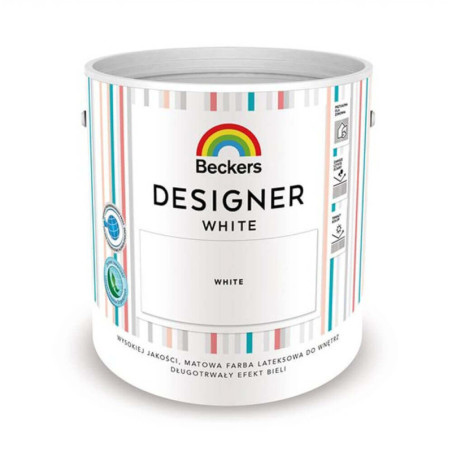 Farba Lateksowa Designer White 5L Beckers