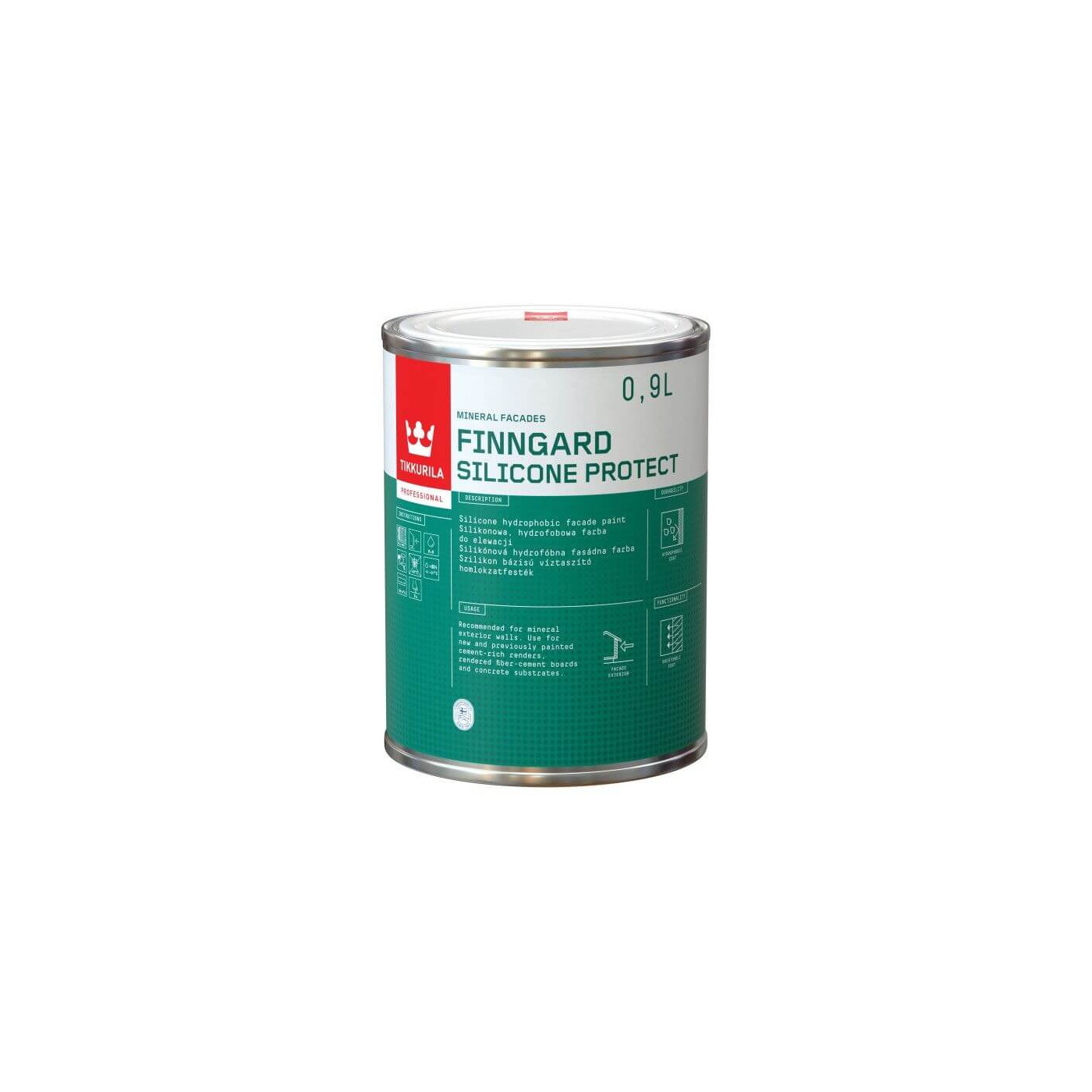 Farba Silikonowa Do Elewacji Finngard Silicone Protect AP 0,9L Tikkurila