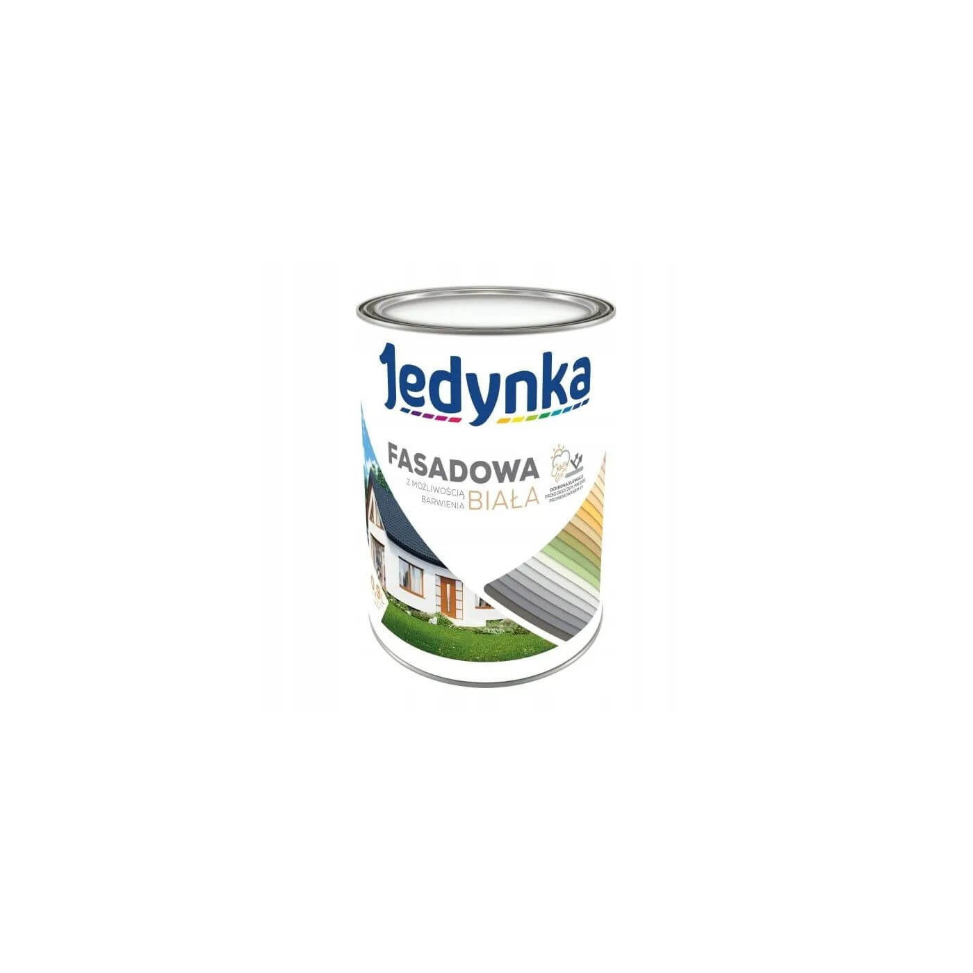 Farba Akrylowa Jedynka Fasadowa Biała Baza 0,9L Jedynka