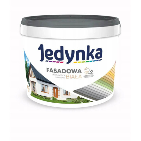 Farba Akrylowa Jedynka Fasadowa Biała Baza 2,7L Jedynka
