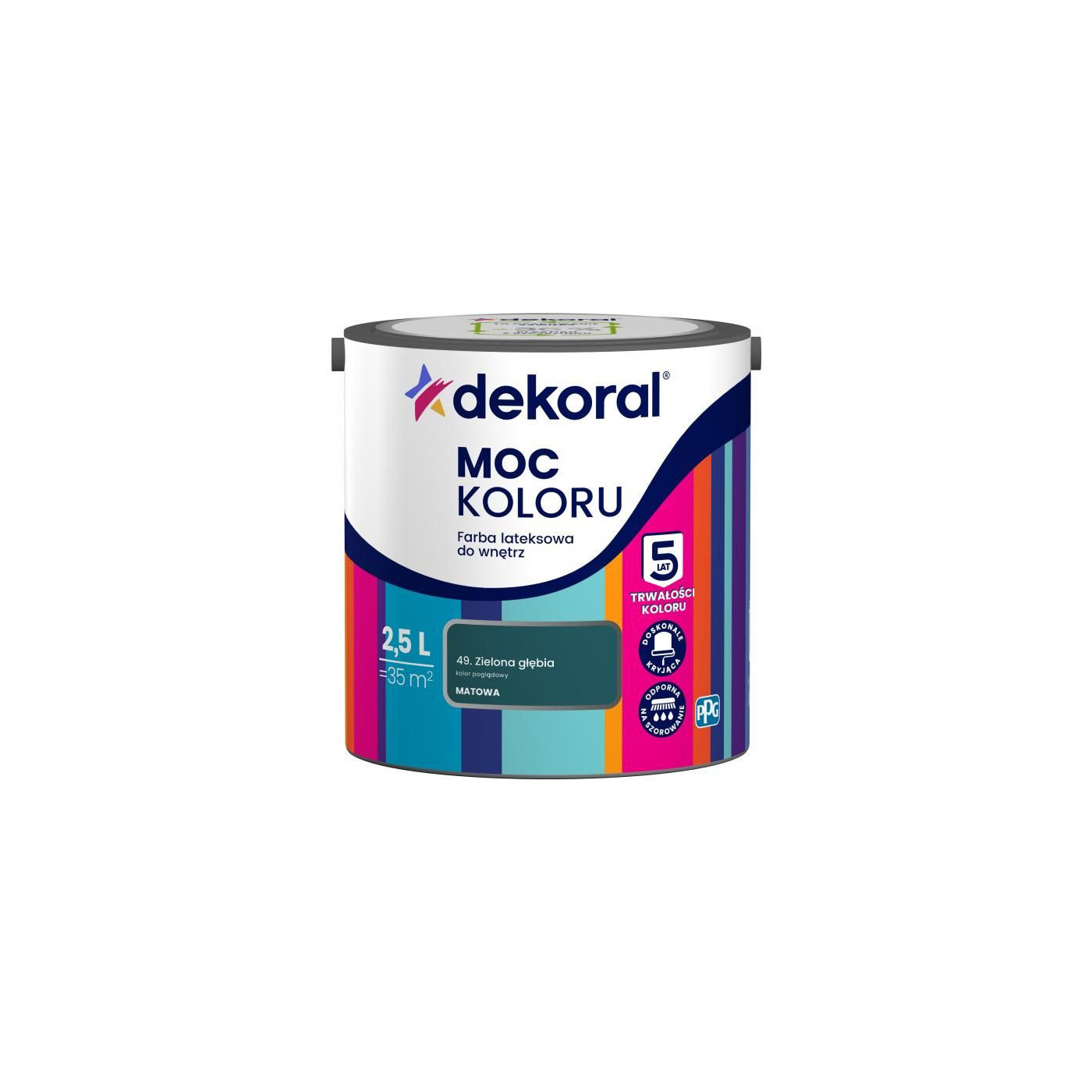 Farba Moc Koloru Zielona Głębia 2,5L Dekoral