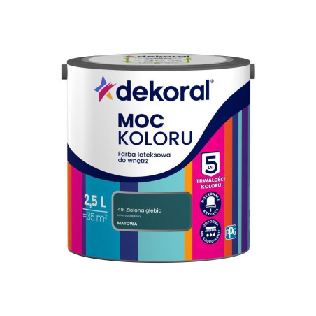 Farba Moc Koloru Zielona Głębia 2,5L Dekoral
