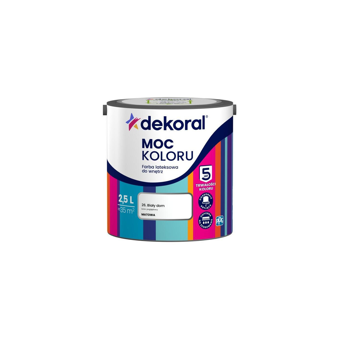 Farba Moc Koloru Biały Dom 2,5L Dekoral