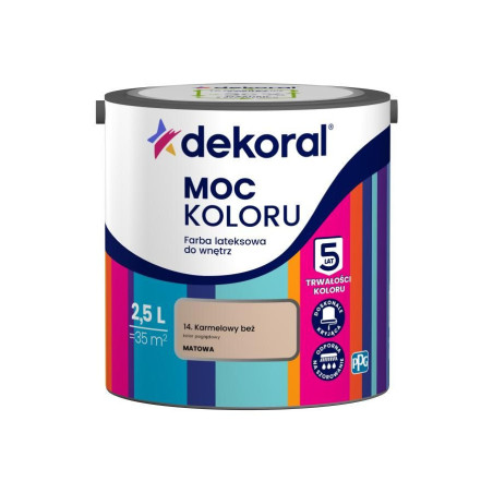 Farba Moc Koloru Karmelowy Beż 2,5L Dekoral