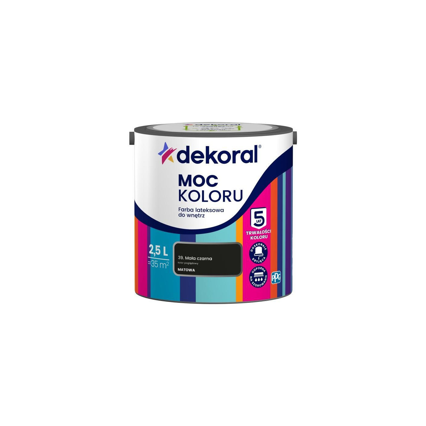 Farba Moc Koloru Mała Czarna 2,5L Dekoral