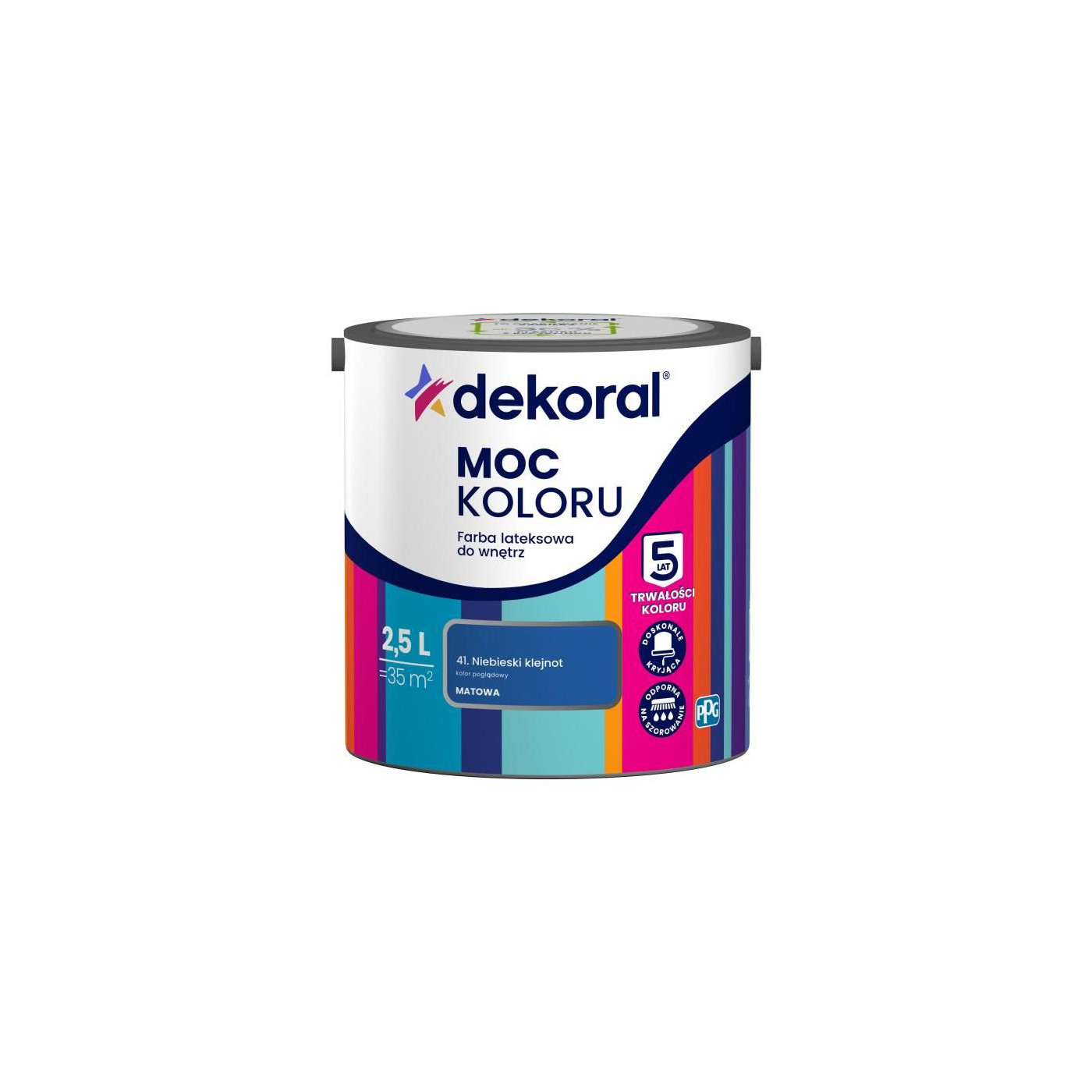 Farba Moc Koloru Niebieski Klejnot 2,5L Dekoral