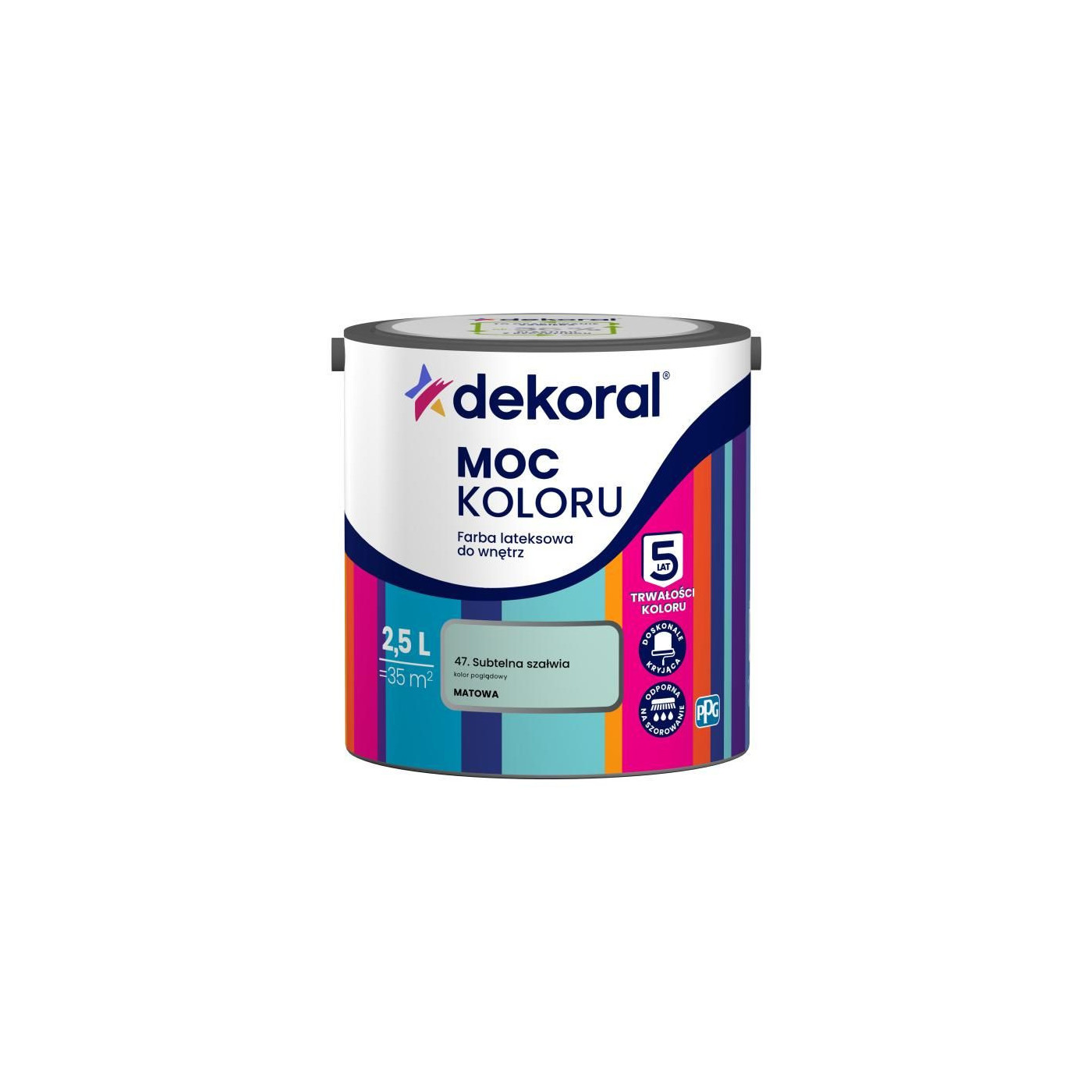 Farba Moc Koloru Subtelna Szałwia 2,5L Dekoral