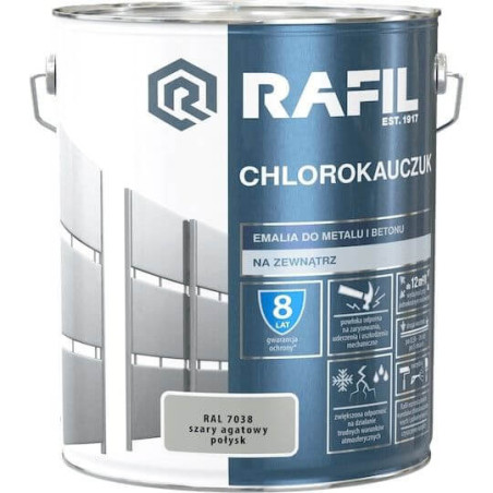 Emalia Chlorokauczukowa Szary Agatowy RAL7038 10L Rafil