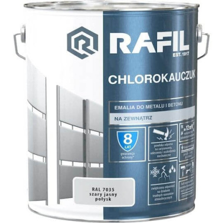 Emalia Chlorokauczukowa Szary Jasny RAL7035 10L Rafil
