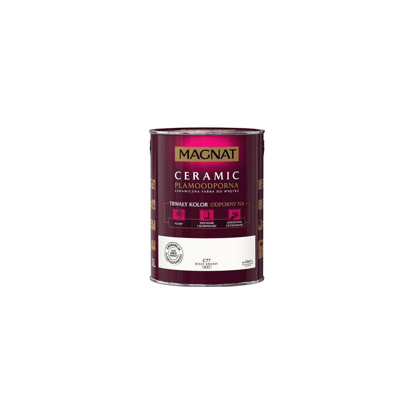 Farba Ceramiczna Magnat Ceramic C77 Biały Granit 5L Magnat