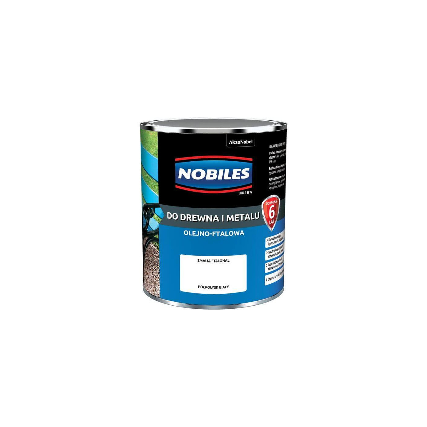 Farba Ftalonal Biały 0,7L Nobiles
