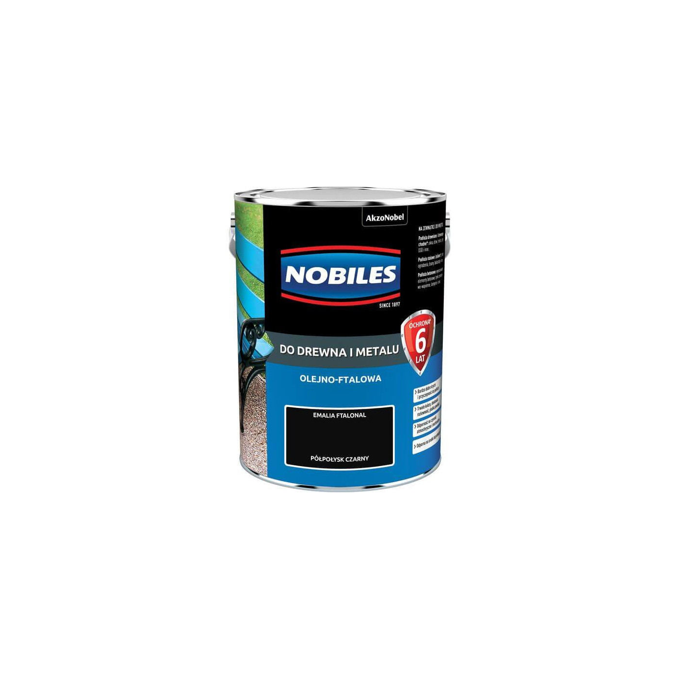 Farba Ftalonal Czarny 5L Nobiles