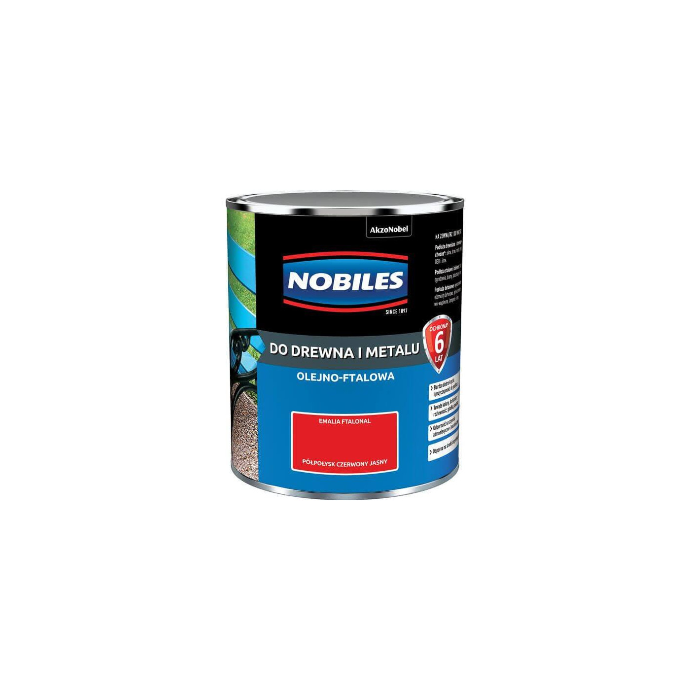 Farba Ftalonal Czerwony Jasny 0,7L Nobiles