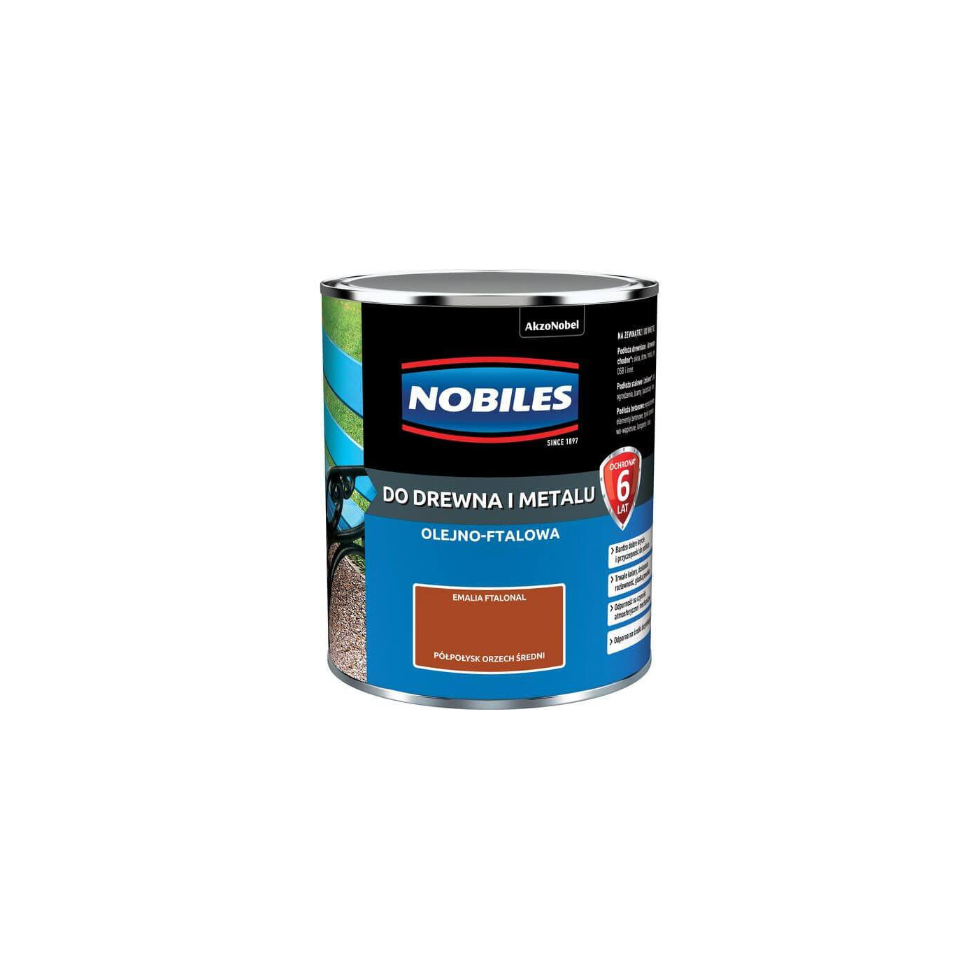 Farba Ftalonal Orzech Średni 0,7L Nobiles