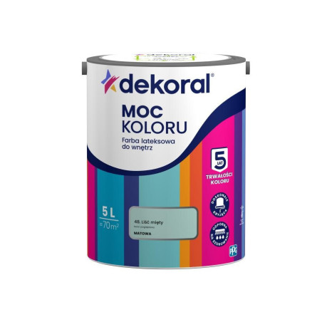 Farba Moc Koloru Liść Mięty 5L Dekoral