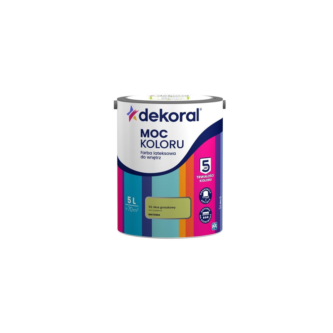 Farba Moc Koloru Mus Groszkowy 5L Dekoral