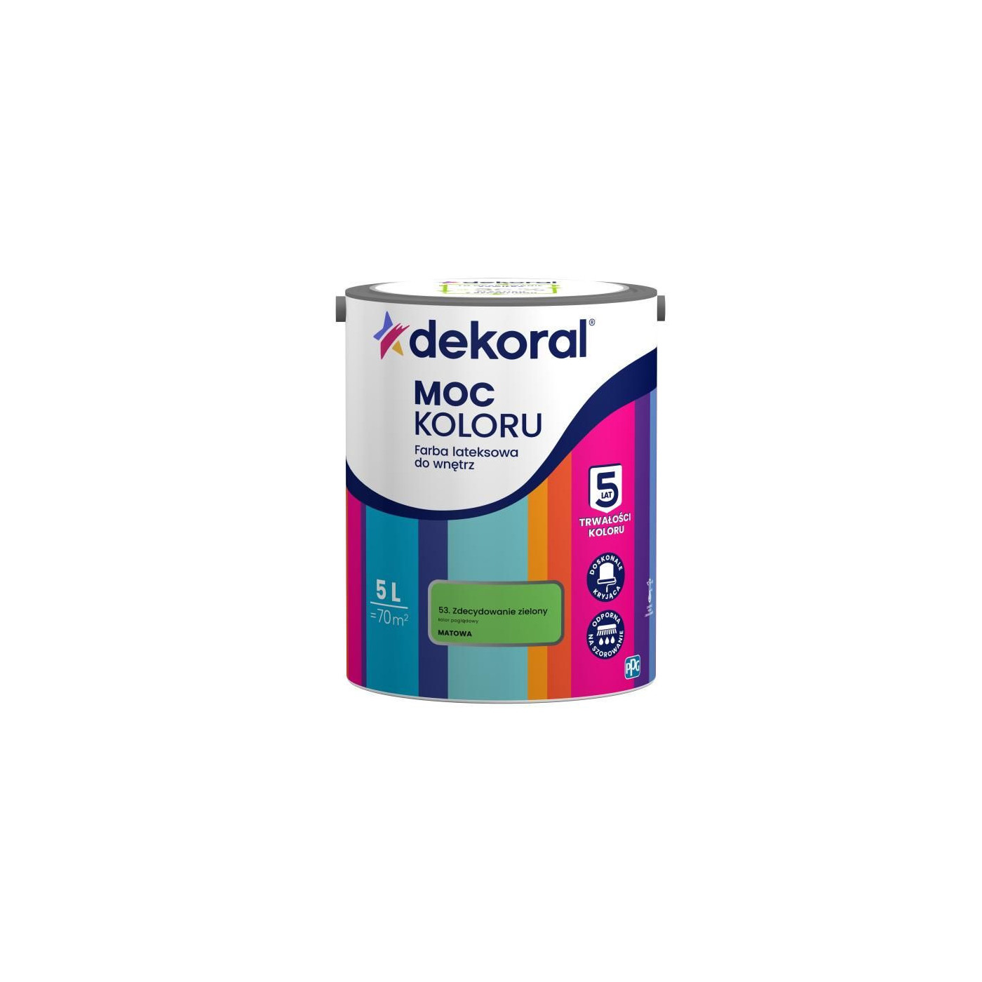 Farba Moc Koloru Zdecydowanie Zielony 5L Dekoral