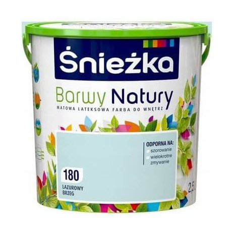 Farba Lateksowa Barwy Natury Lazurowy Brzeg 2.5L 180 Śnieżka