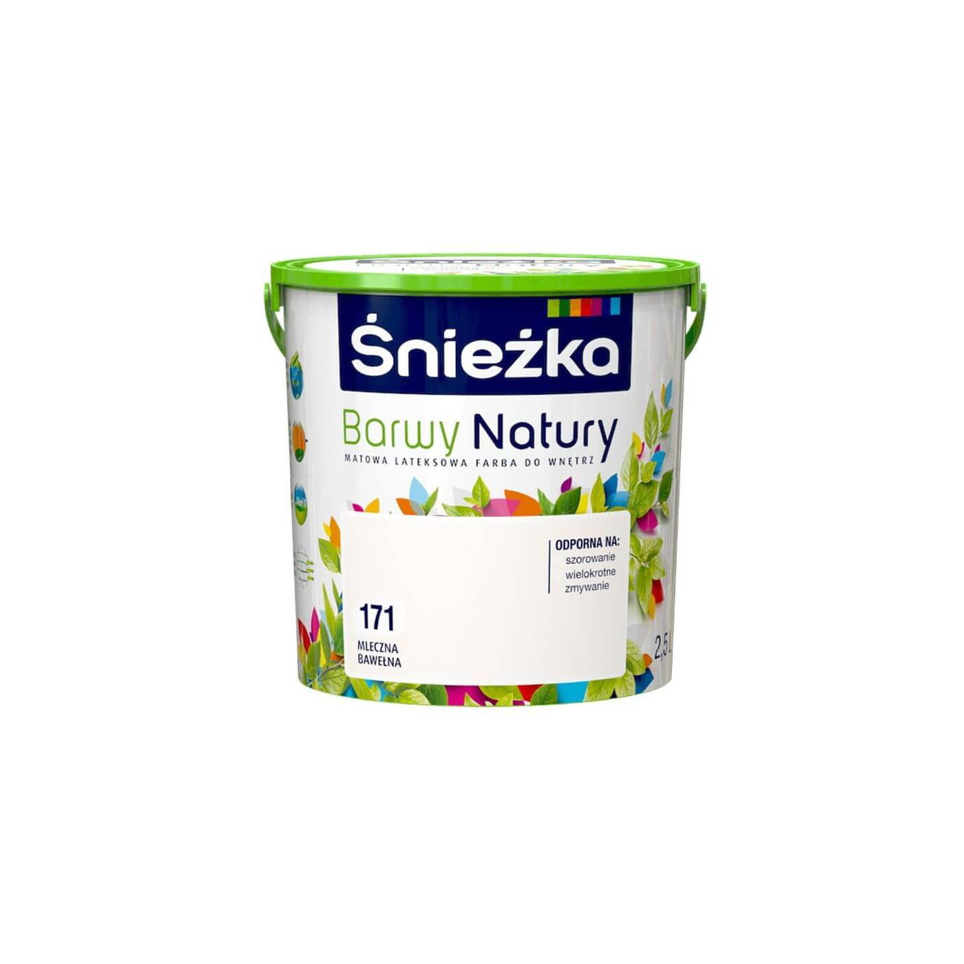 Farba Lateksowa Barwy Natury Mleczna Bawełna 2.5L 171 Śnieżka