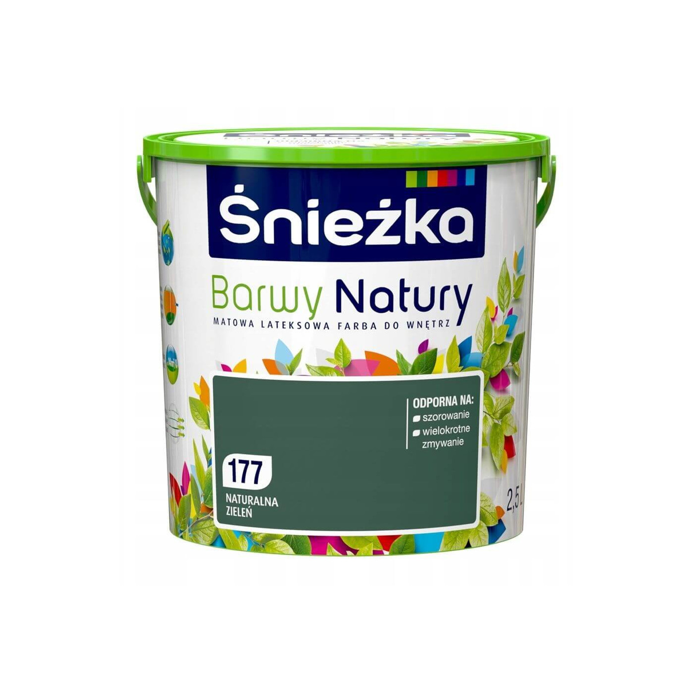 Farba Lateksowa Barwy Natury Naturalna Zieleń 2.5L 177 Śnieżka
