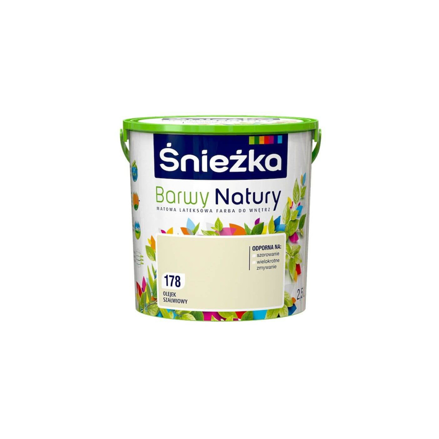 Farba Lateksowa Barwy Natury Olejek Szałwiowy 2.5L 178 Śnieżka