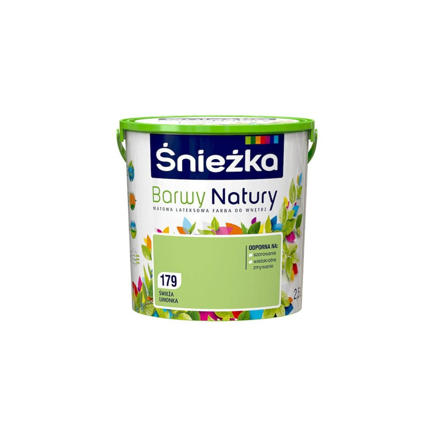 Farba Lateksowa Barwy Natury Świeża Limonka 2.5L 179 Śnieżka