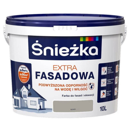 Farba Fasadowa Extra Szara 10L Śnieżka