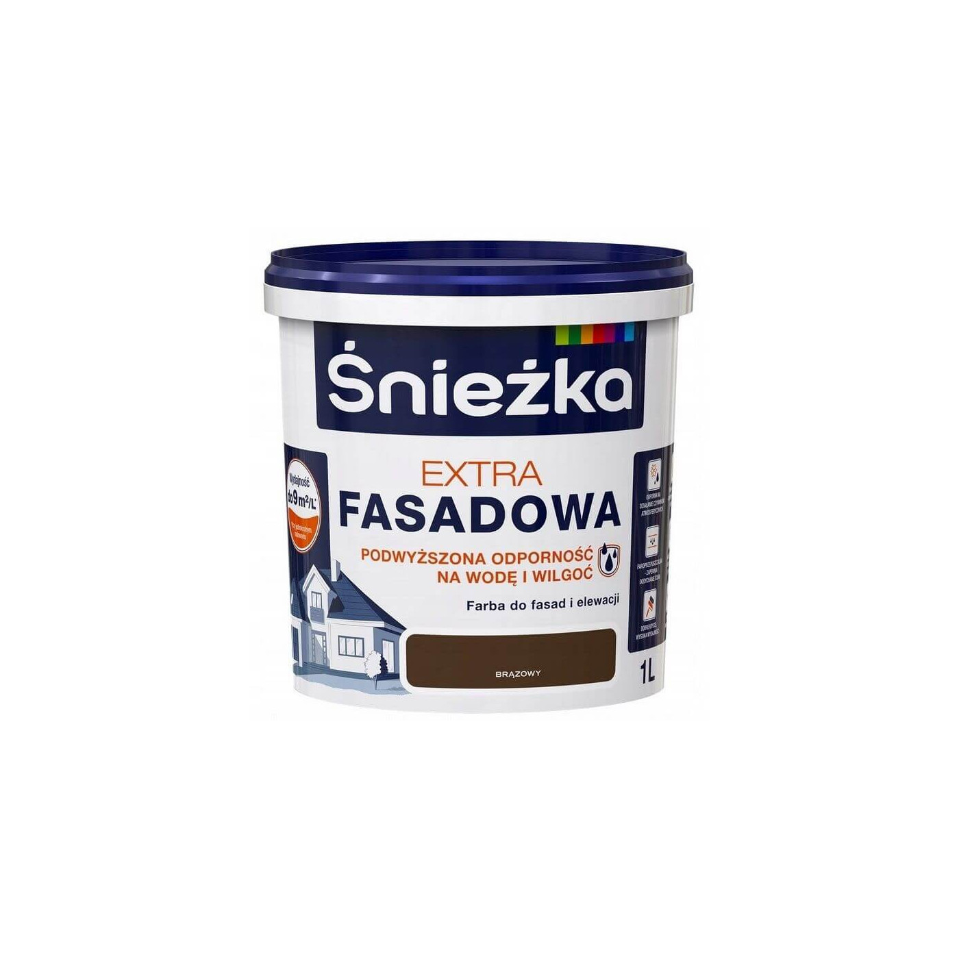Farba Fasadowa Extra Brązowa 1L Śnieżka