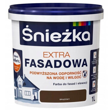 Farba Fasadowa Extra Brązowa 1L Śnieżka