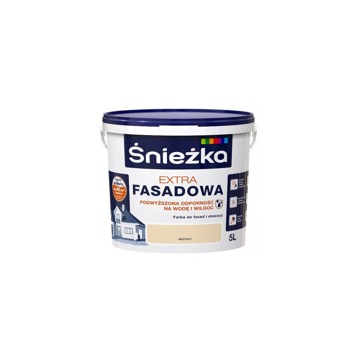 Farba Fasadowa Extra Beżowa 5L Śnieżka