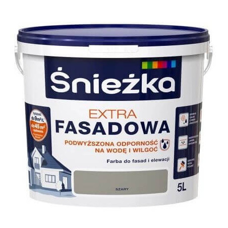 Farba Fasadowa Extra Szara 5L Śnieżka