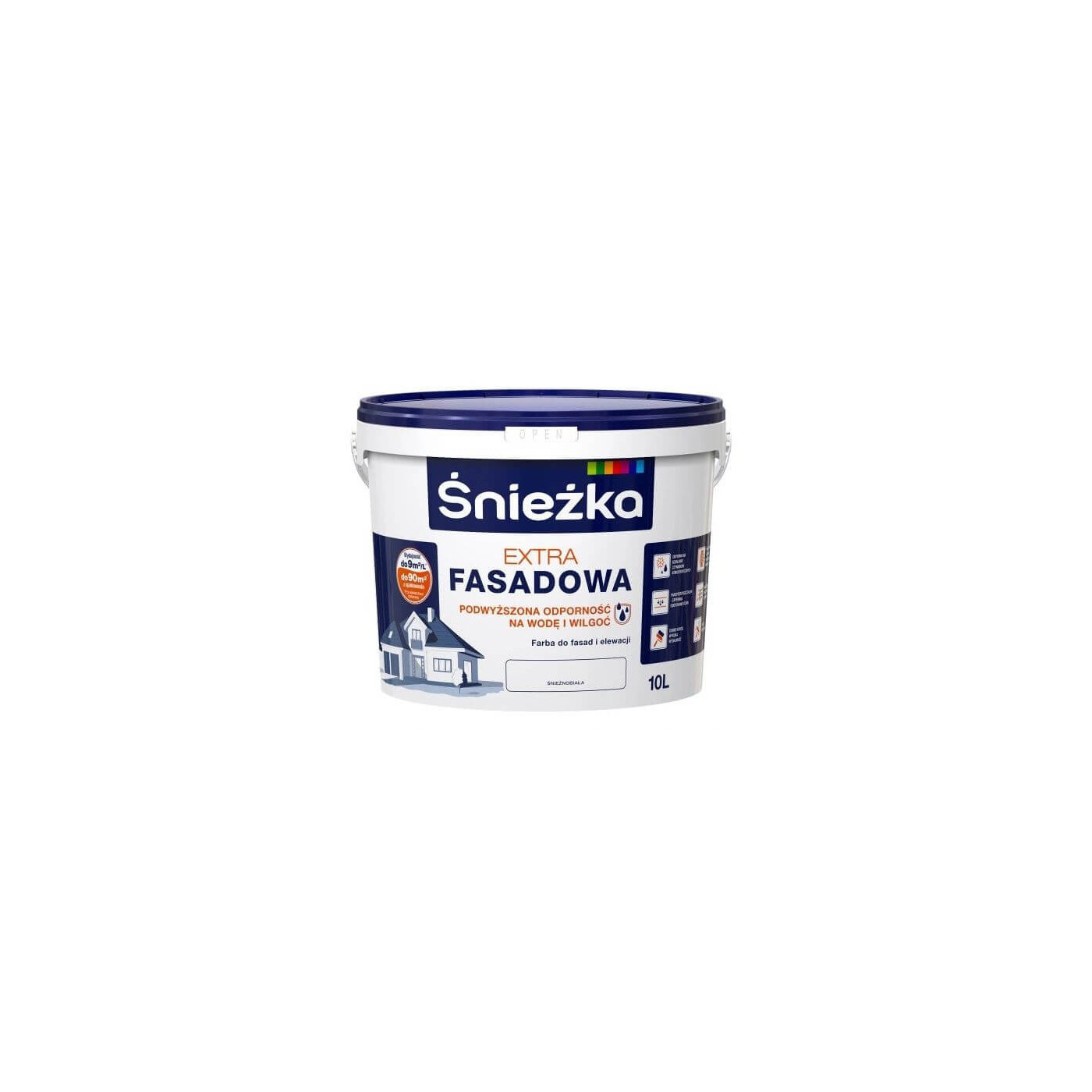 Farba Fasadowa Extra Biała 10L Śnieżka