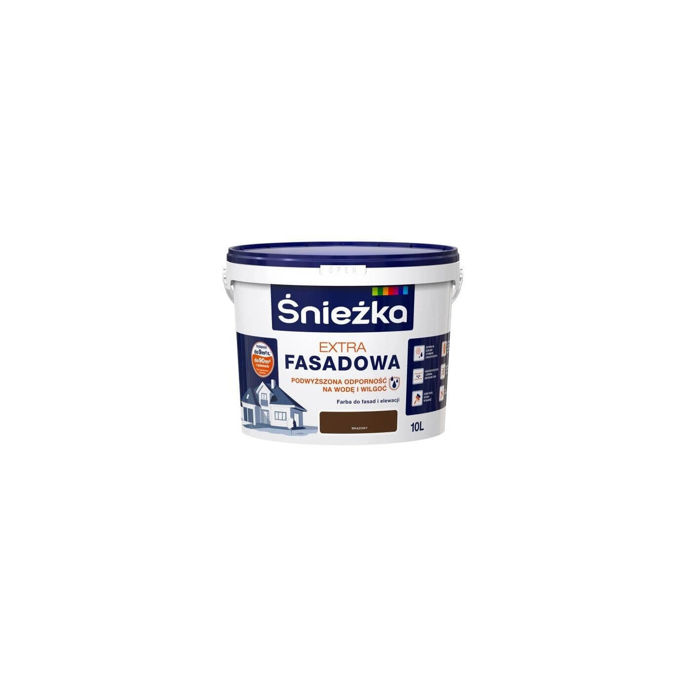 Farba Fasadowa Extra Brązowy 10L Śnieżka