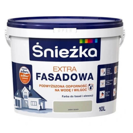 Farba Fasadowa Extra Jasny Szary 10L Śnieżka